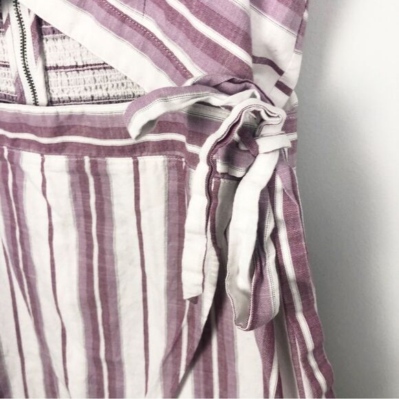 EXPRESS | Purple & White Striped Cut Out Midi Length Dress Women’s Size 18 - Picture 6 of 15